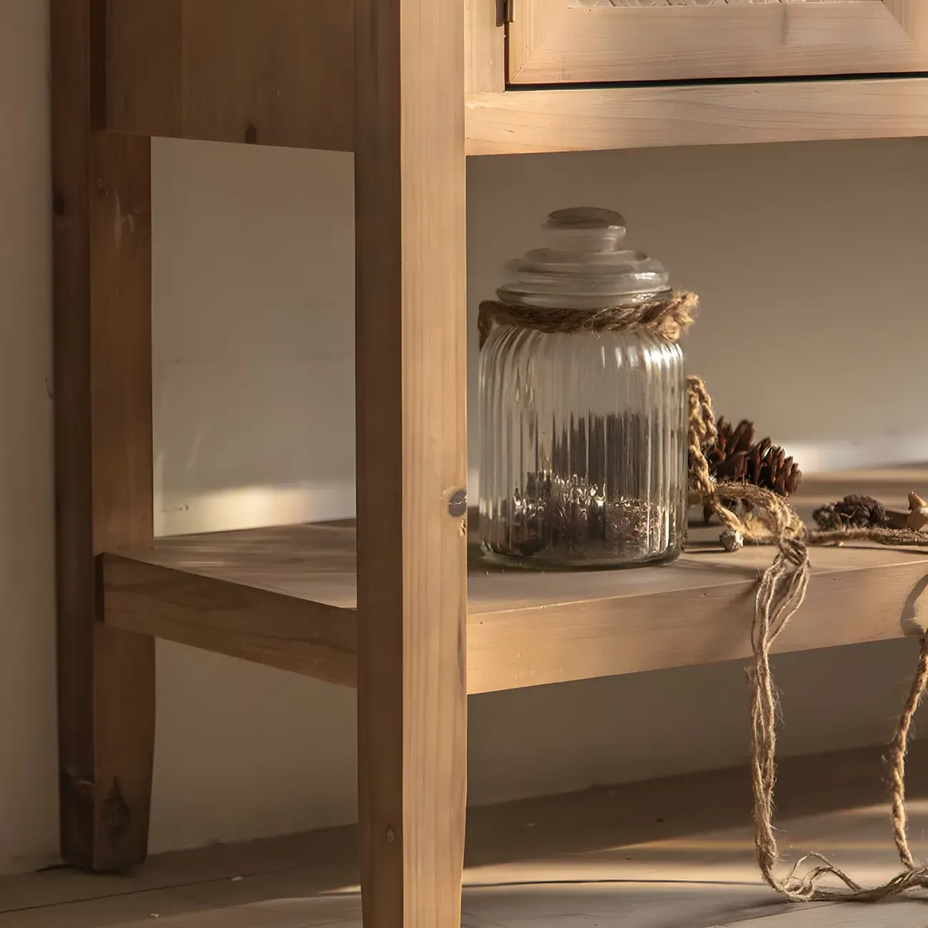 Rustic Brown Wood Entryway Console Table with Drawers Image - 8