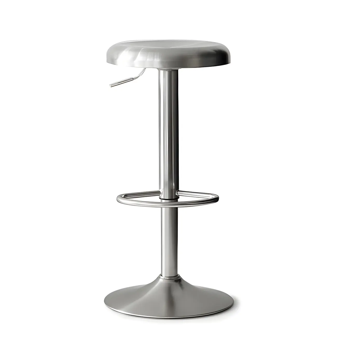 Industrial Metal Backless Swivel Bar Stools with Adjustable Height Image - 2 | homeyfad