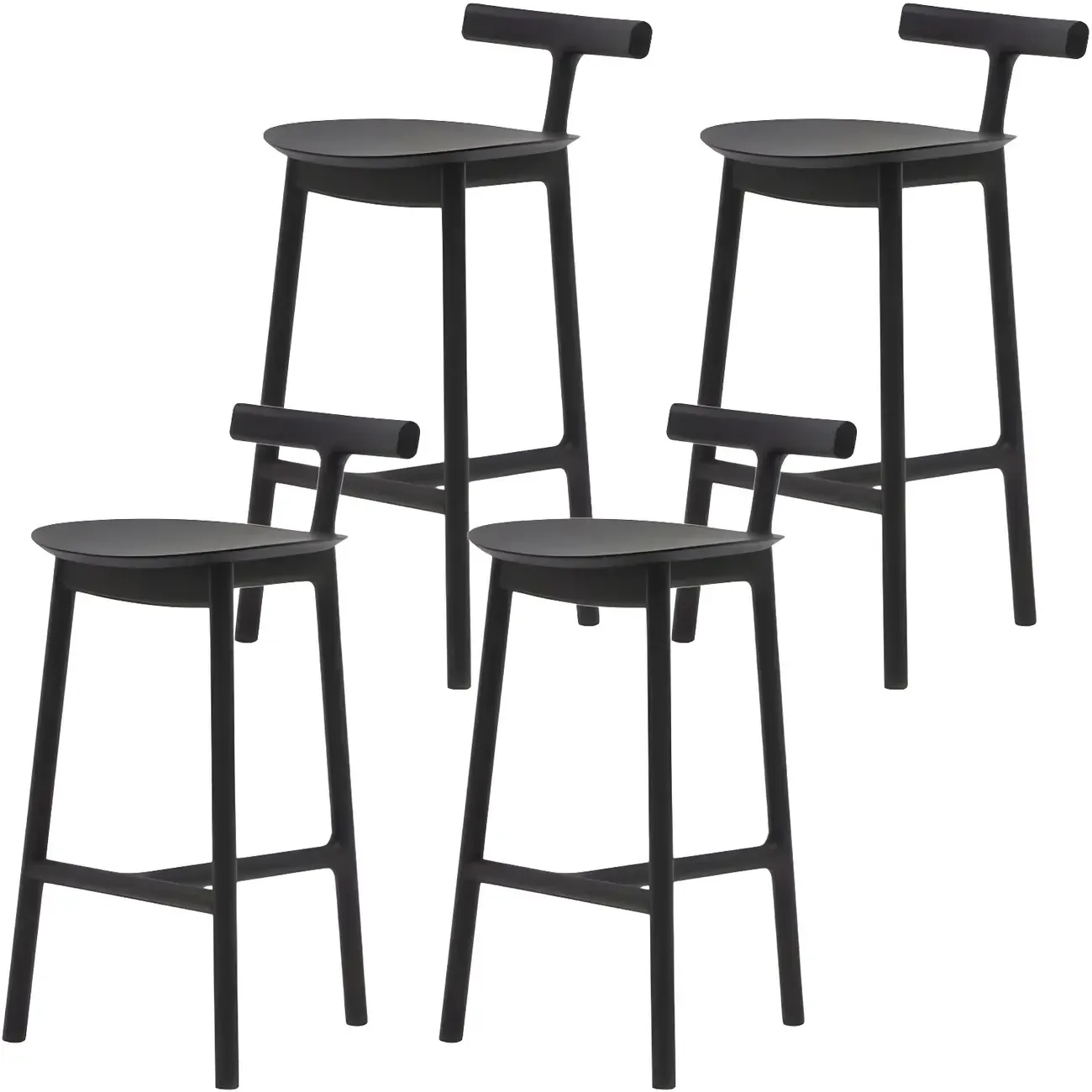 Natural Tripod Ash Wood Fabric Armless Bar Stool Image - 17