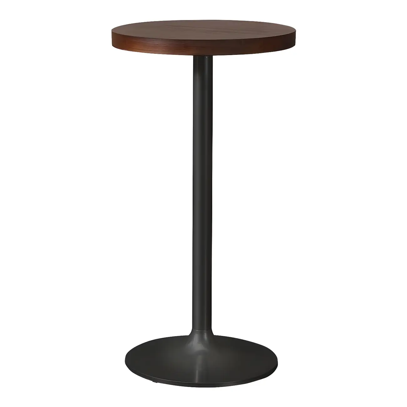 Industrial Brown Wooden Metal Pedestal Bar Tables Image - 5 | homeyfad