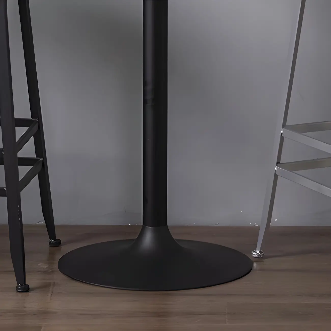 Industrial Brown Wooden Metal Pedestal Bar Tables Image - 7 | homeyfad