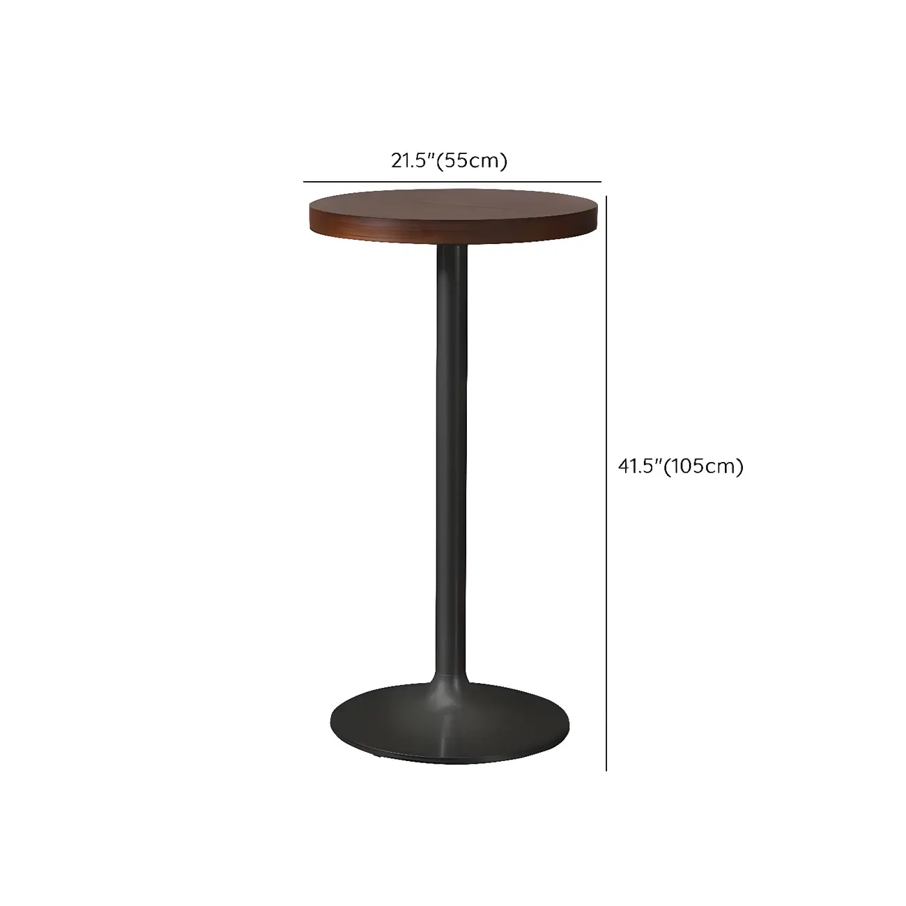 Industrial Brown Wooden Metal Pedestal Bar Tables #size | homeyfad
