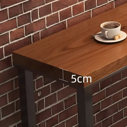 Industrial Brown Pine Wooden Metal Trestle Bar Tables Image - 9