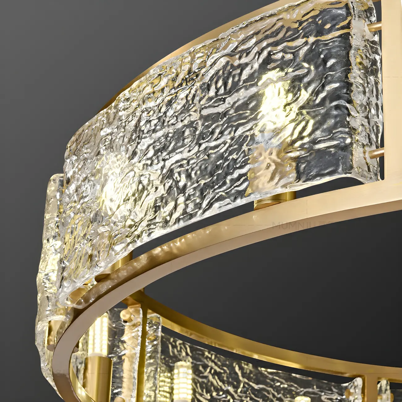 Modern Circular Glass LED Chandelier for Dining Room Image - 5 | homeyfad