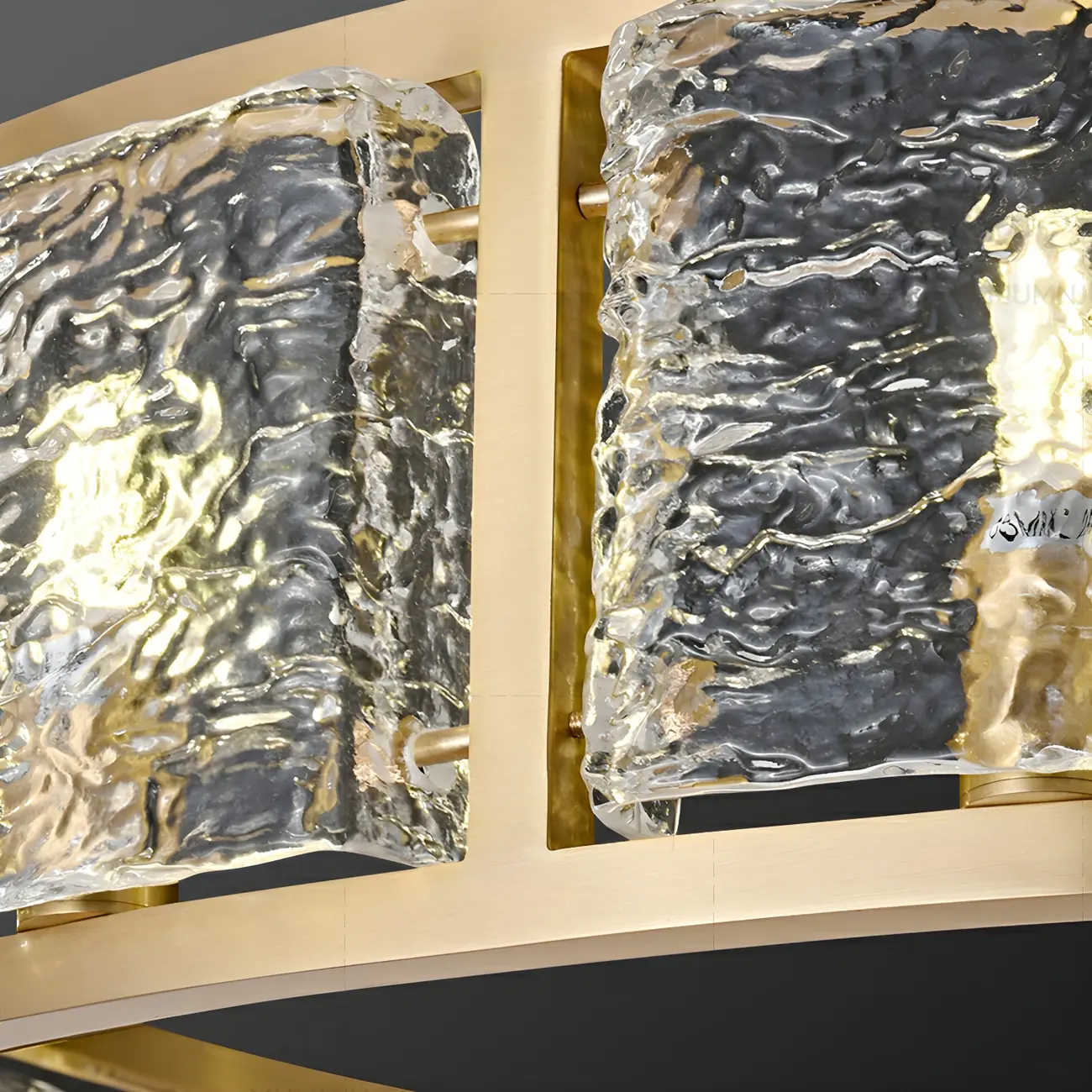 Modern Circular Glass LED Chandelier for Dining Room Image - 6 | homeyfad