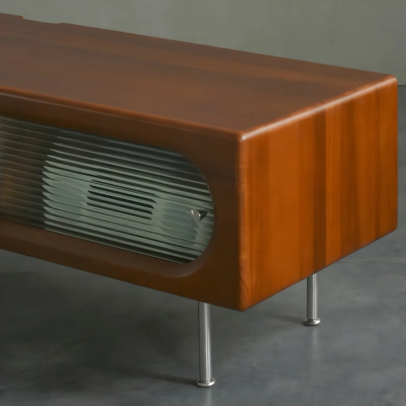 Contemporary Wood TV Stand Entertainment Center Image - 7 | homeyfad