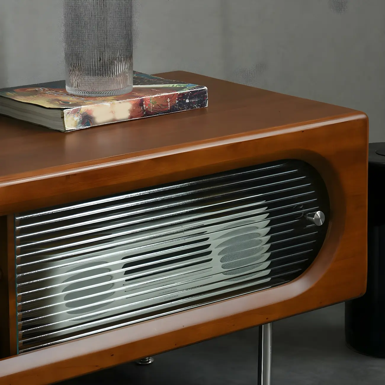 Contemporary Wood TV Stand Entertainment Center Image - 8 | homeyfad