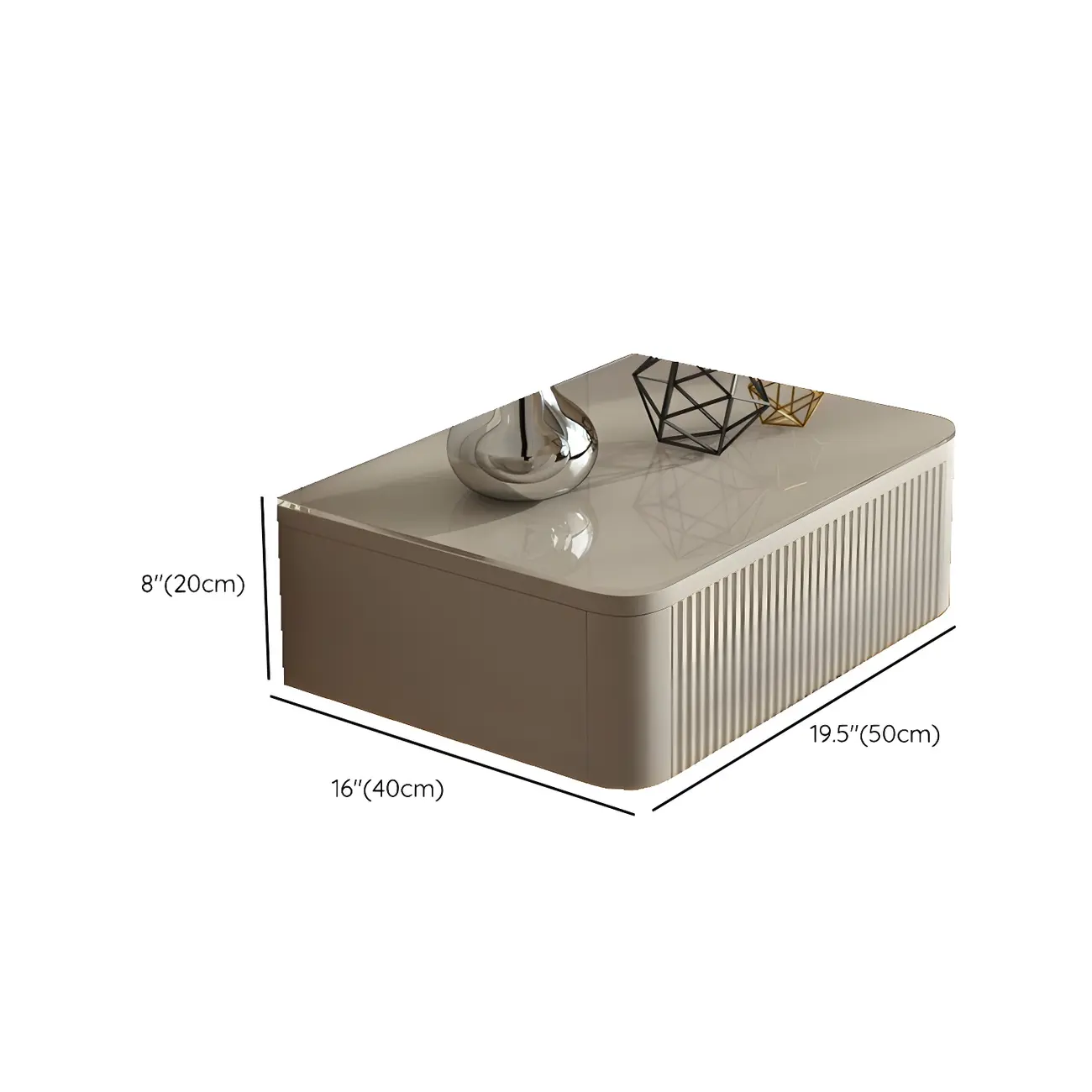 Modern Grey Wood Floating Nightstand with Glass Top #size | homeyfad