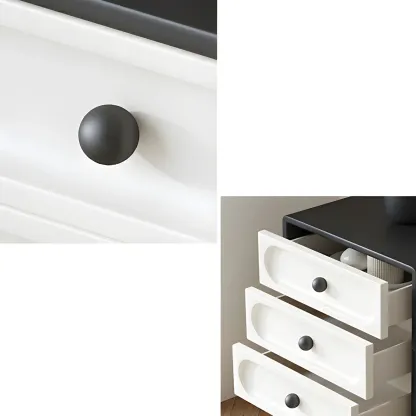 Stylish White Wooden Double Dresser with Soft-Close Drawers Image - 7