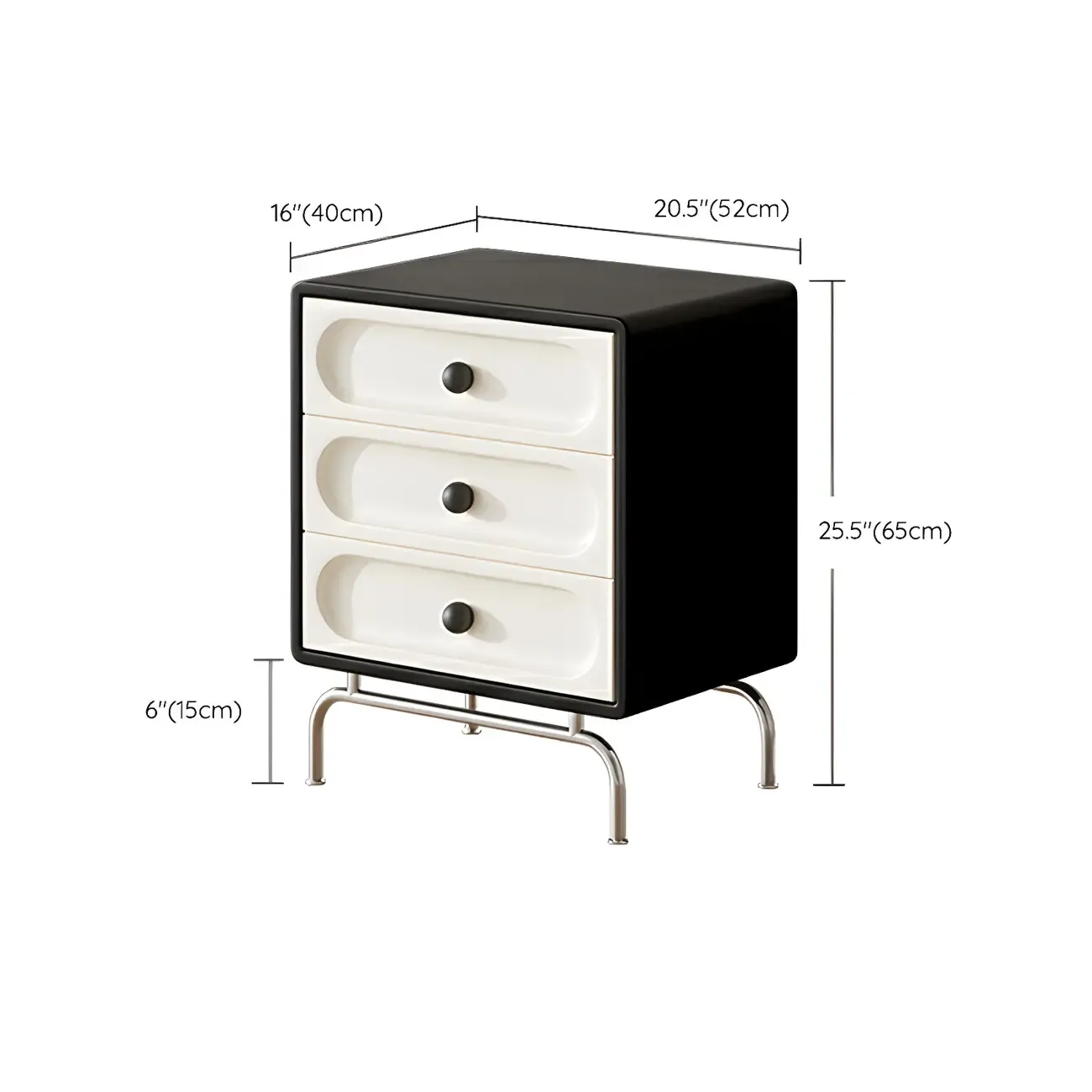 Stylish White Wooden Double Dresser with Soft-Close Drawers #size
