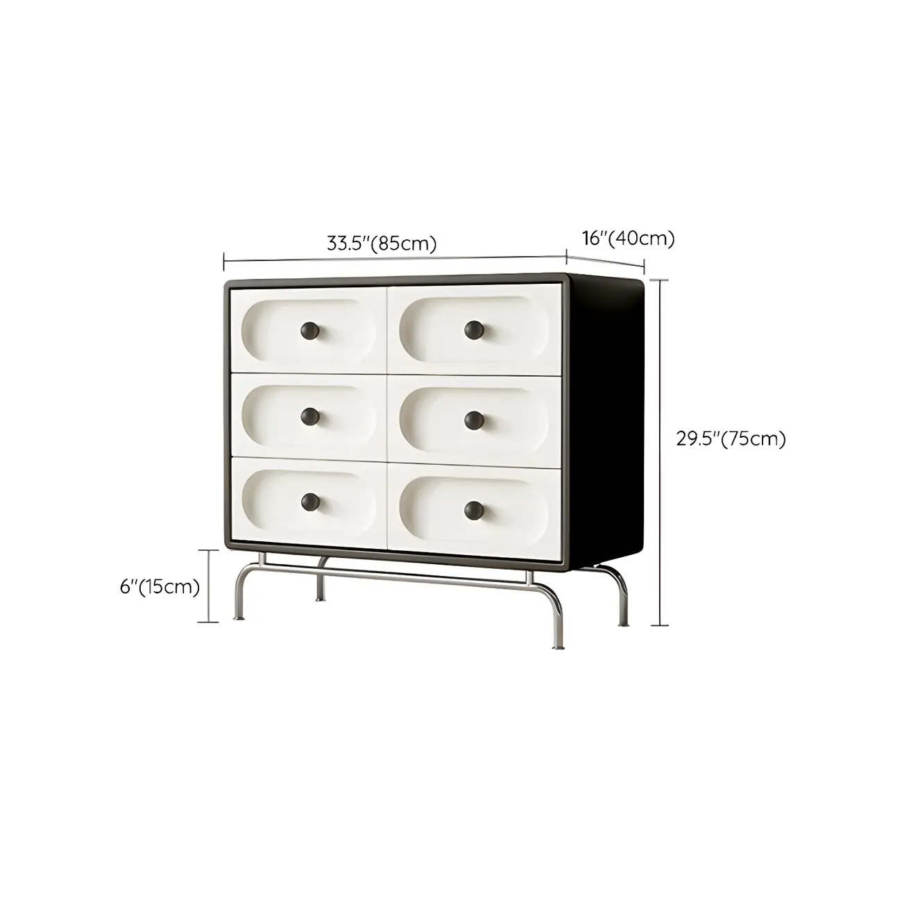 Stylish White Wooden Double Dresser with Soft-Close Drawers Image - 10 | homeyfad