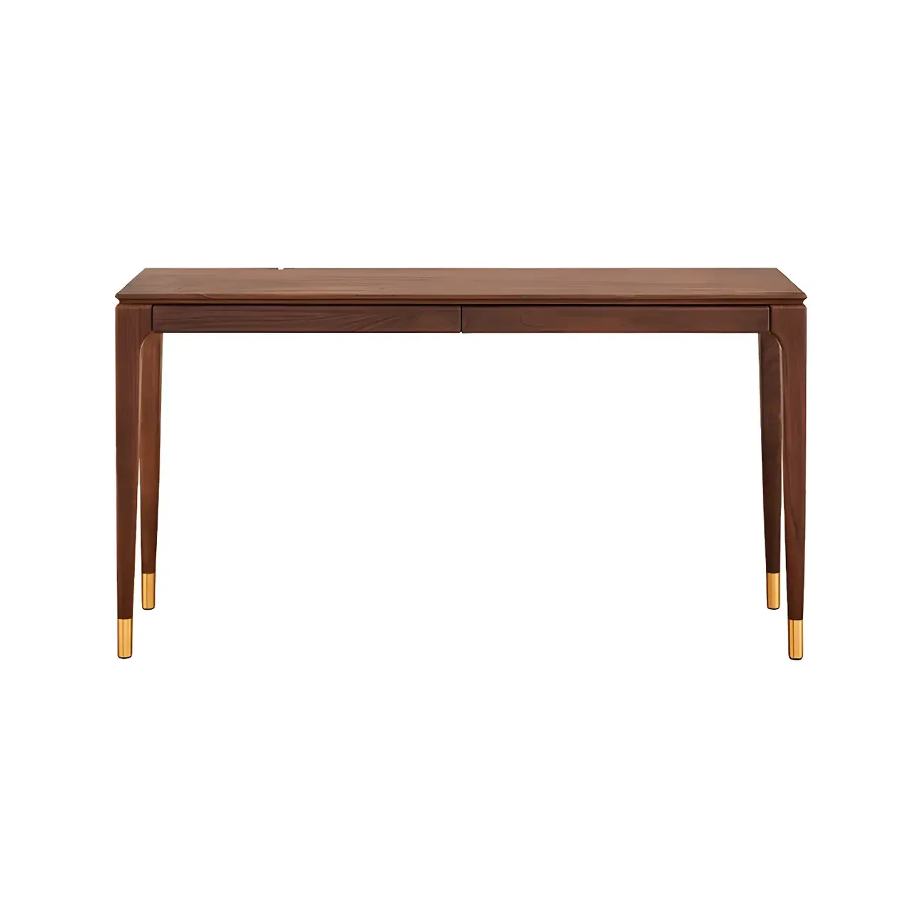 Natural Wood Entryway Console Table with Drawers Image - 9