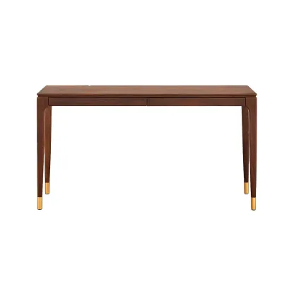 Natural Wood Entryway Console Table with Drawers Image - 9