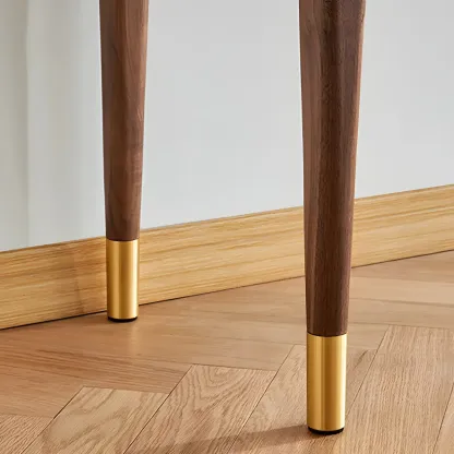 Natural Wood Entryway Console Table with Drawers Image - 10