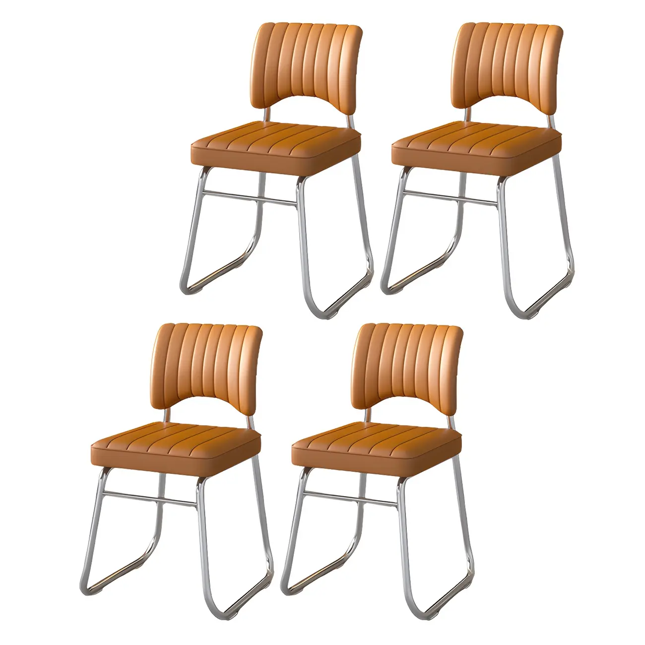 Modern Black Steel Leather Upholstered Office Chair Image - 10 | homeyfad