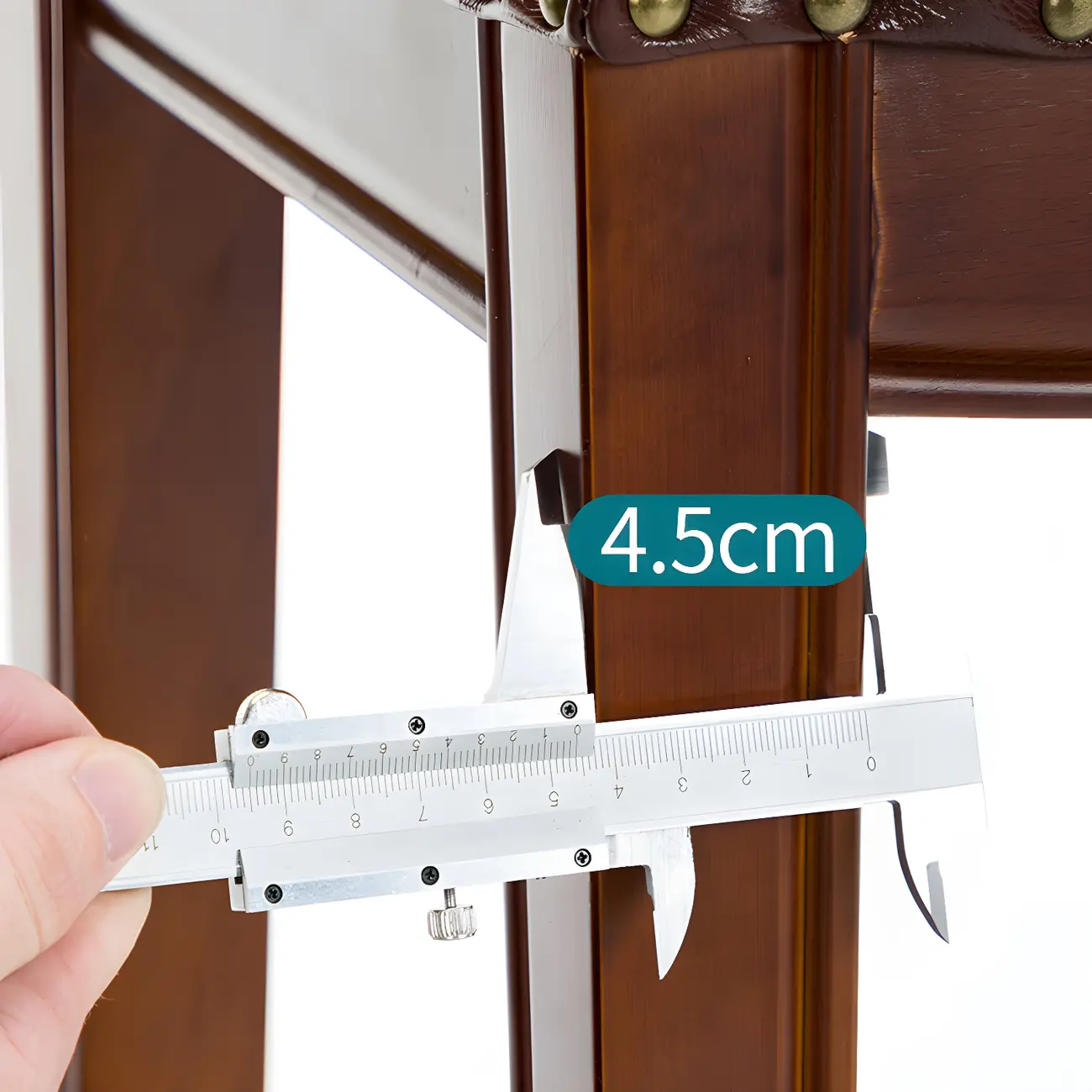 Counter Height Armless Leather Traditional Bar Stools Image - 5 | homeyfad