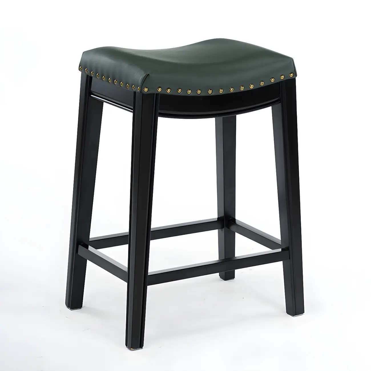 Traditional Saddle Leather Counter Height Bar Stools Image - 17 | homeyfad