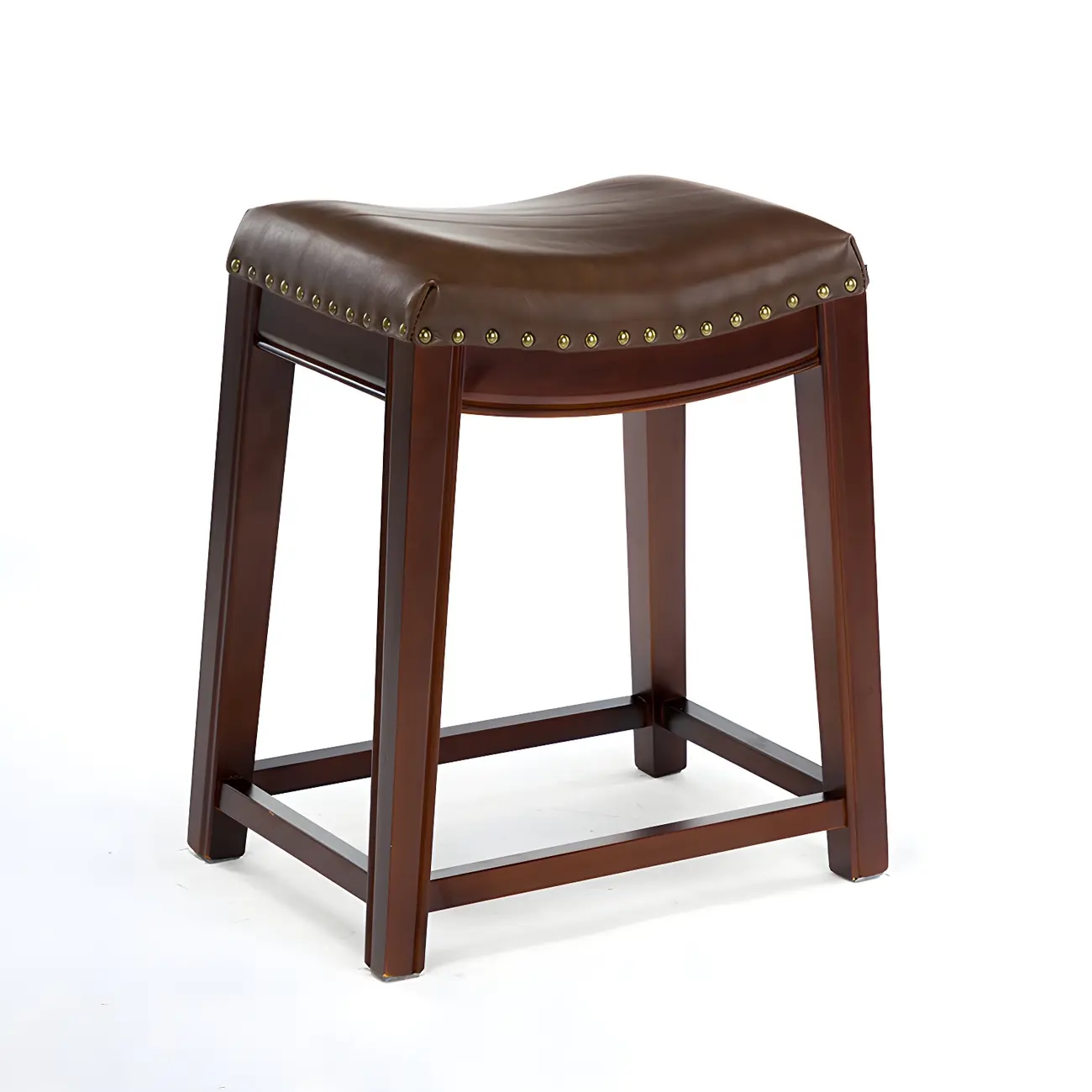 Counter Height Armless Leather Traditional Bar Stools Image - 69 | homeyfad
