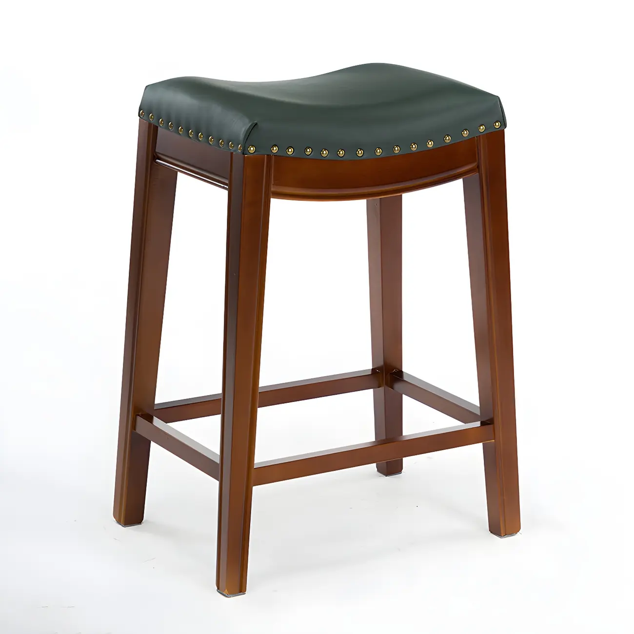 Traditional Saddle Leather Counter Height Bar Stools Image - 39 | homeyfad