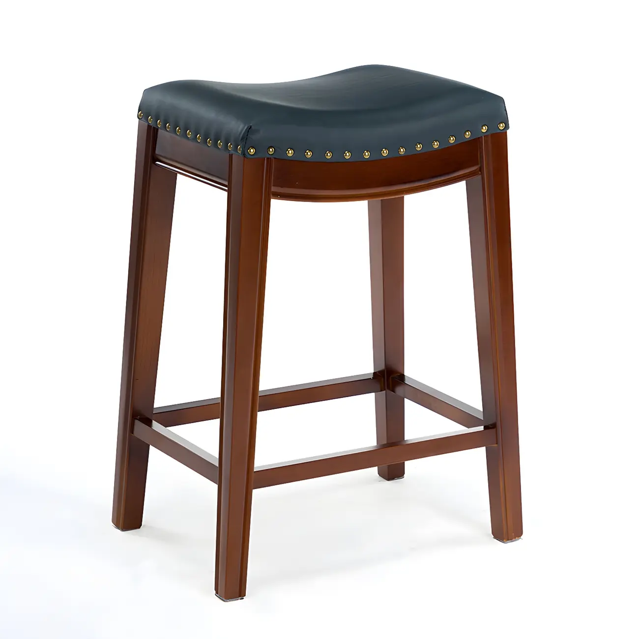 Counter Height Armless Leather Traditional Bar Stools Image - 94 | homeyfad