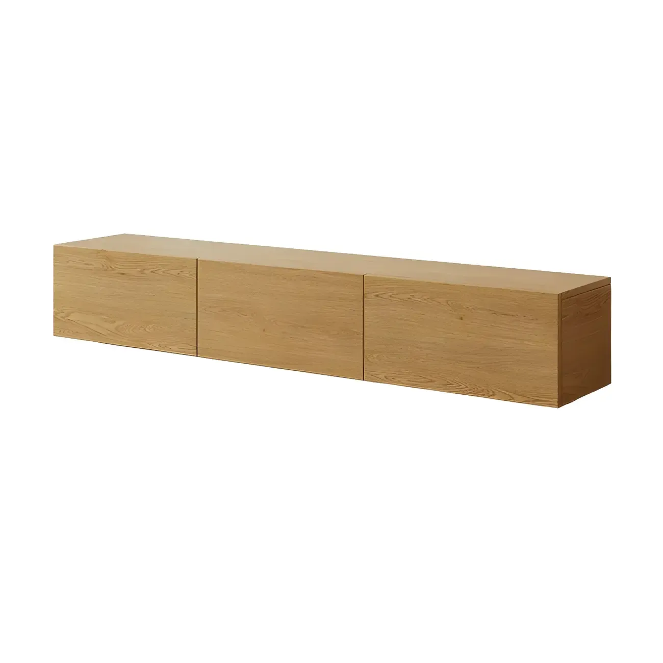 Rustic Wooden TV Stand with Cable Management for Living Room Image - 6