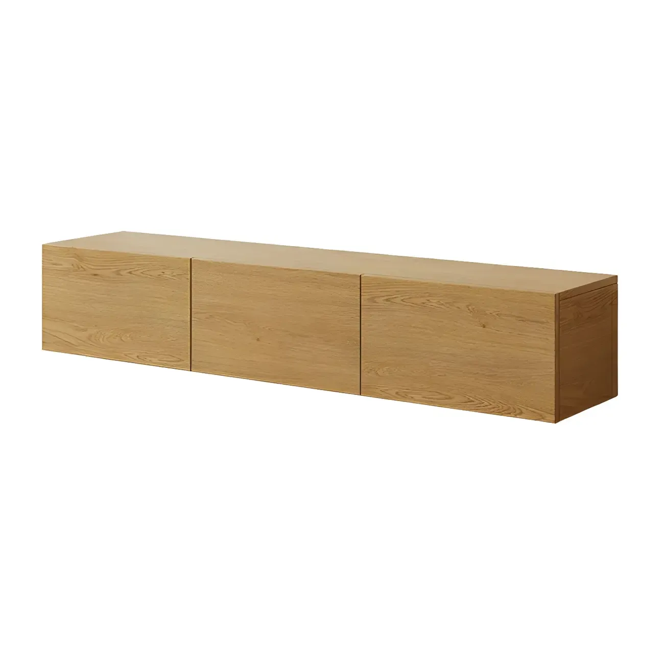 Rustic Wooden TV Stand with Cable Management for Living Room Image - 10