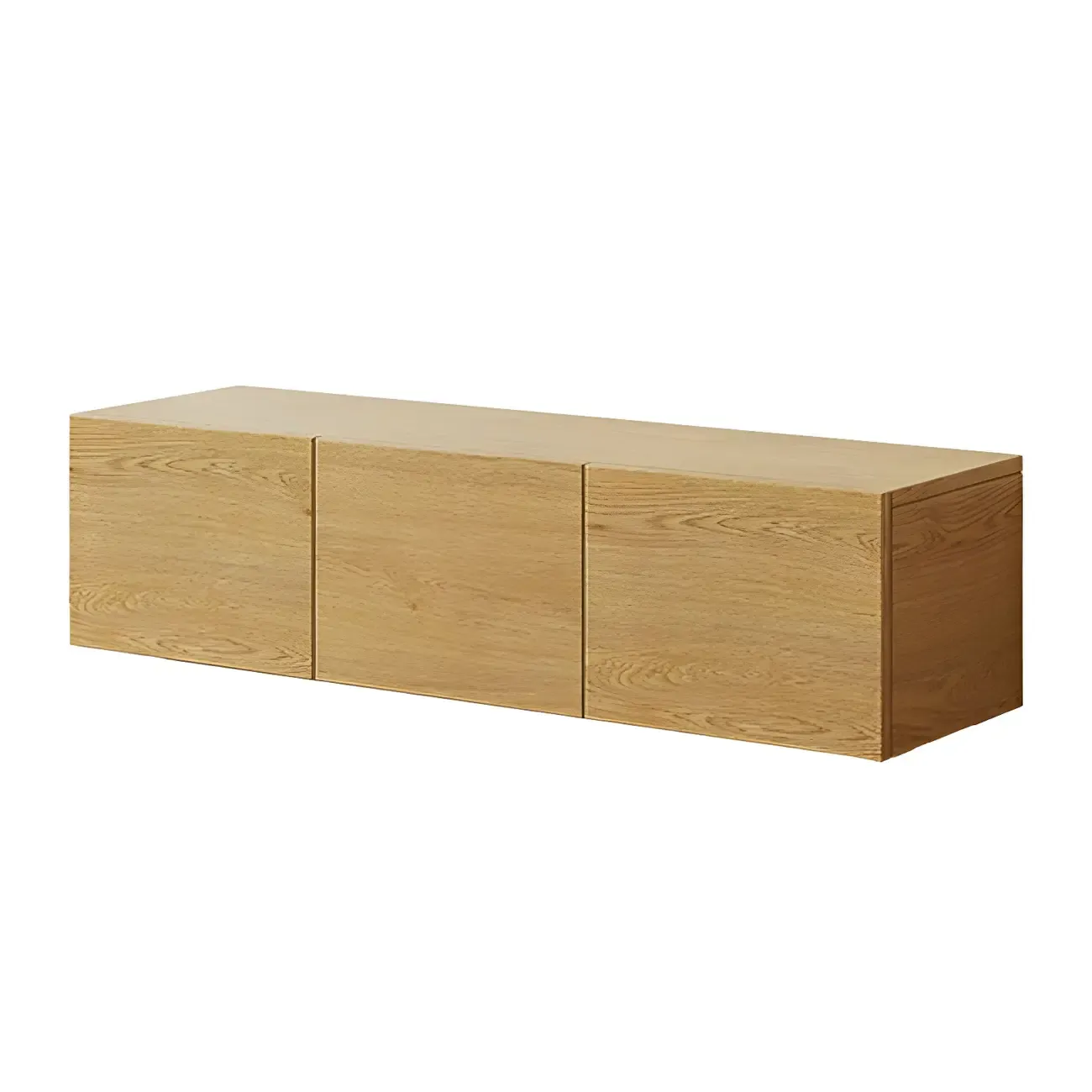 Rustic Wooden TV Stand with Cable Management for Living Room Image - 17