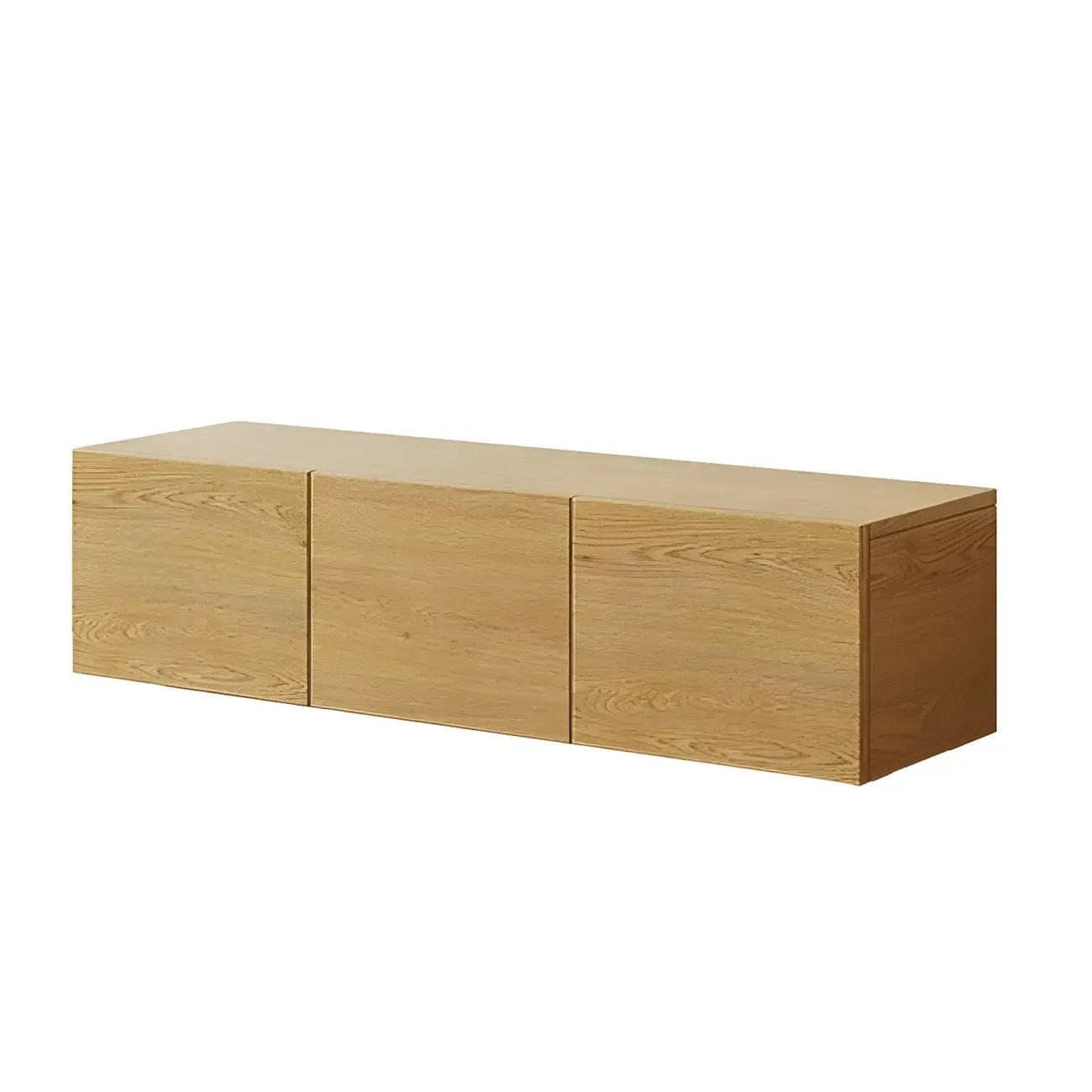 Rustic Wooden TV Stand with Cable Management for Living Room Image - 18