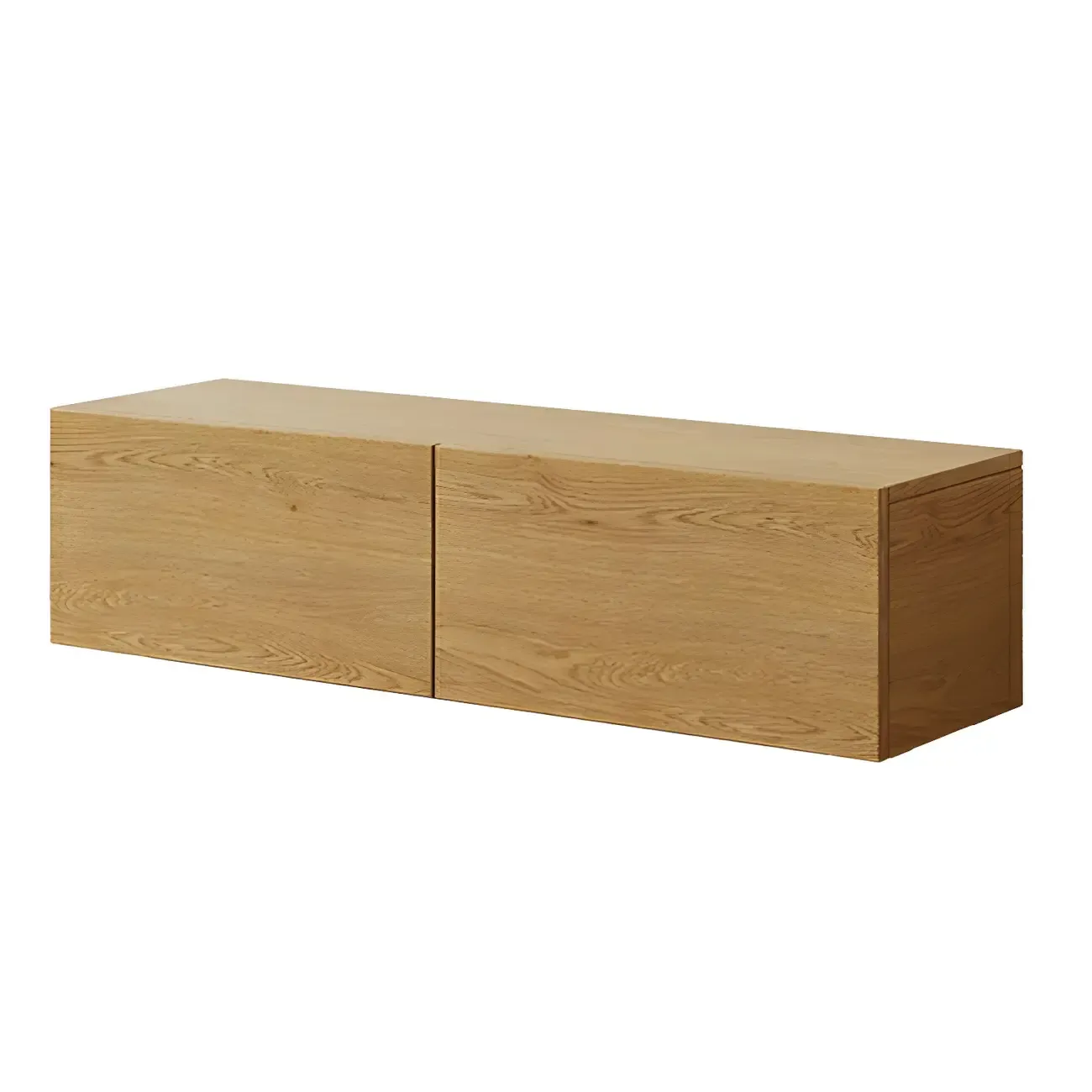 Rustic Wooden TV Stand with Cable Management for Living Room Image - 19