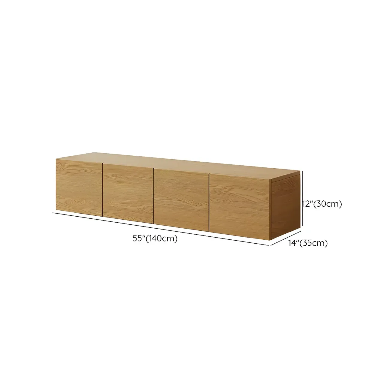 Rustic Wooden TV Stand with Cable Management for Living Room Image - 27