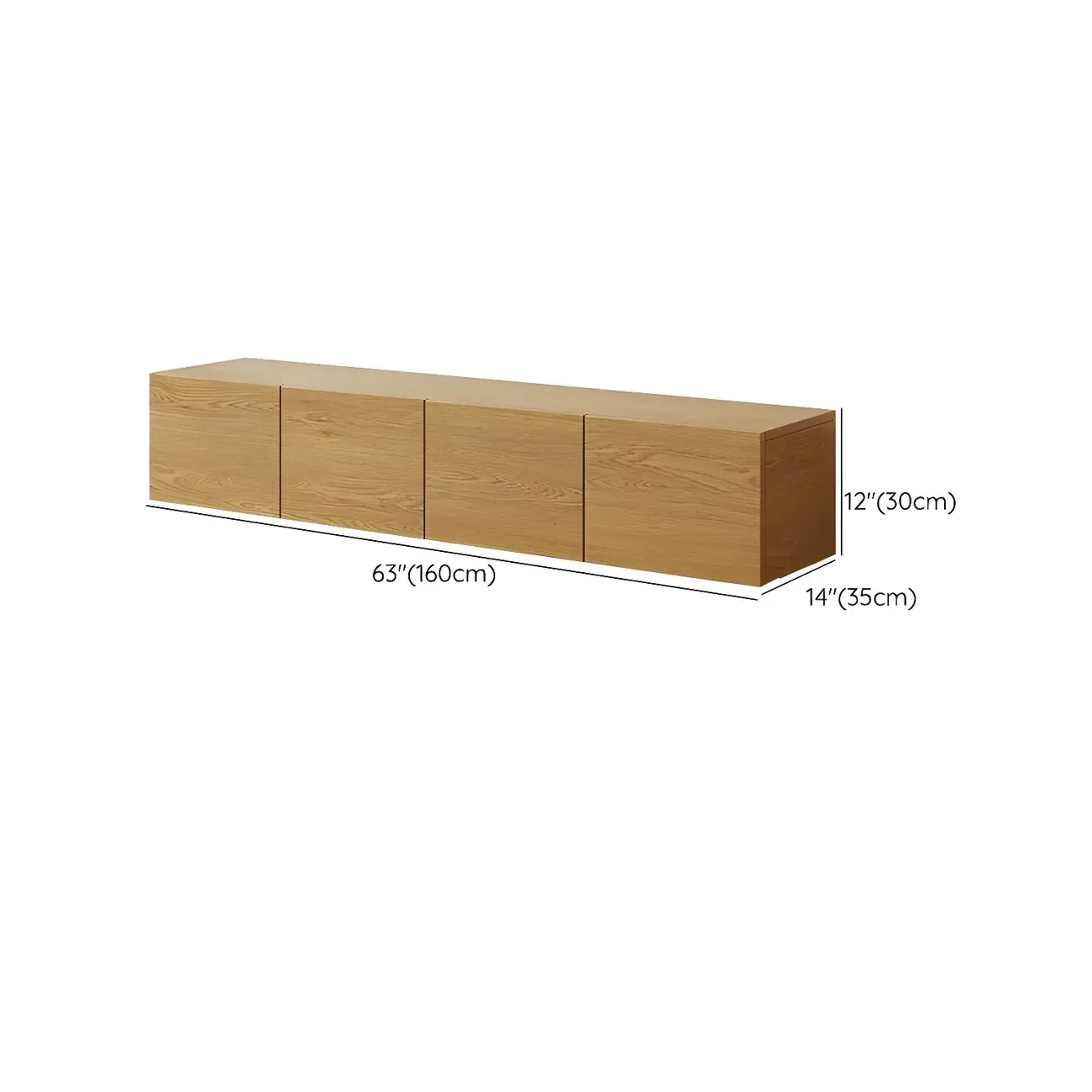 Rustic Wooden TV Stand with Cable Management for Living Room Image - 29