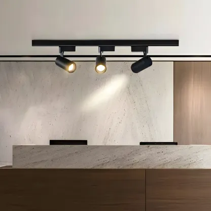 Modern LED Semi-Flush Ceiling Light for Living Spaces Image - 4