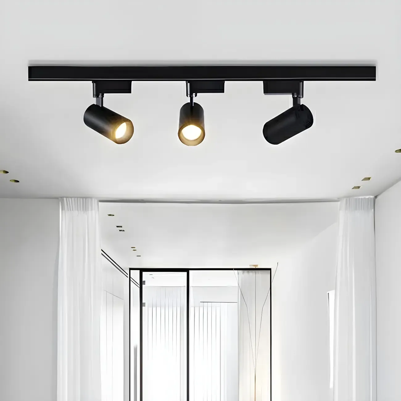 Modern LED Semi-Flush Ceiling Light for Living Spaces Image - 2