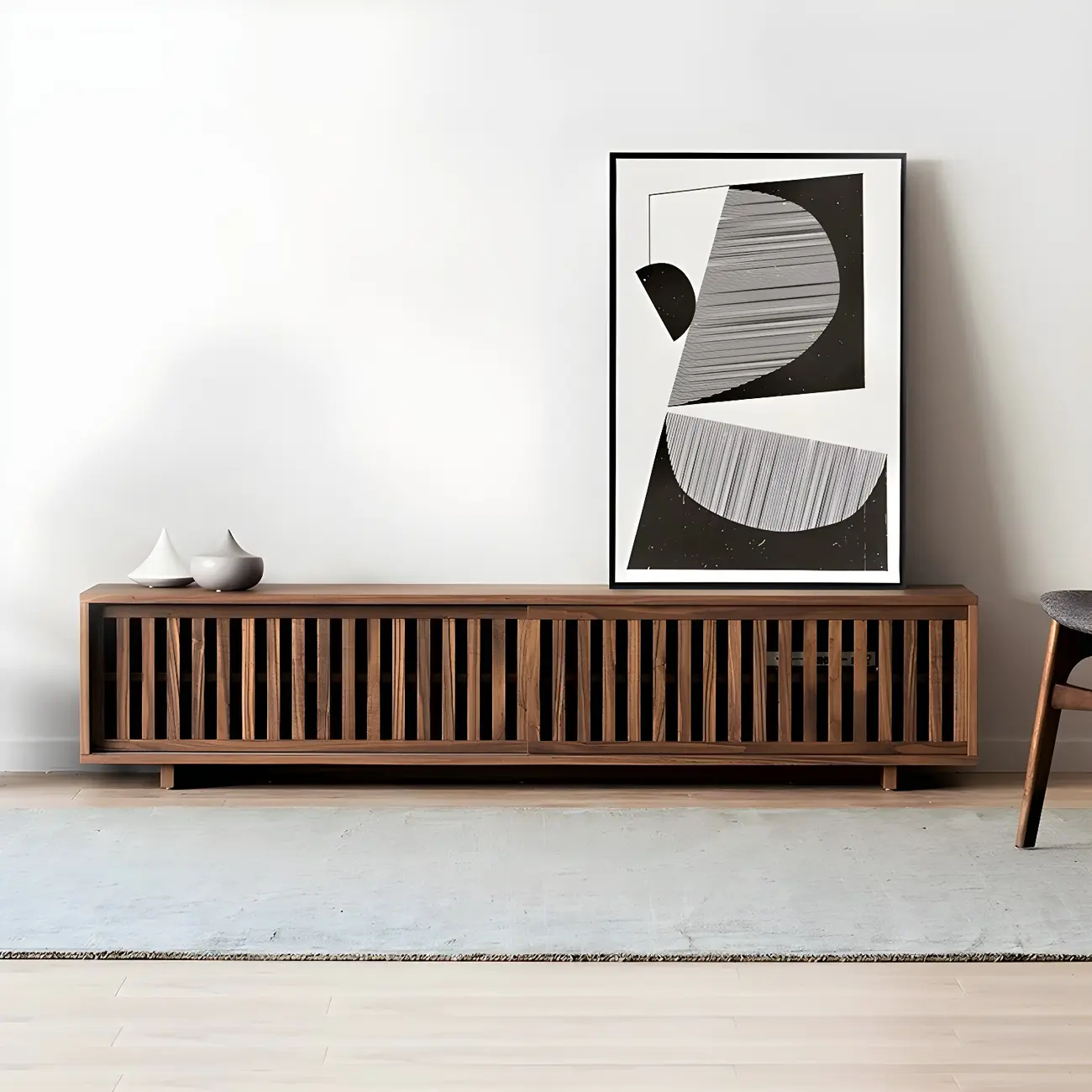 Modern Wood TV Stand Entertainment Center Image - 1 | homeyfad