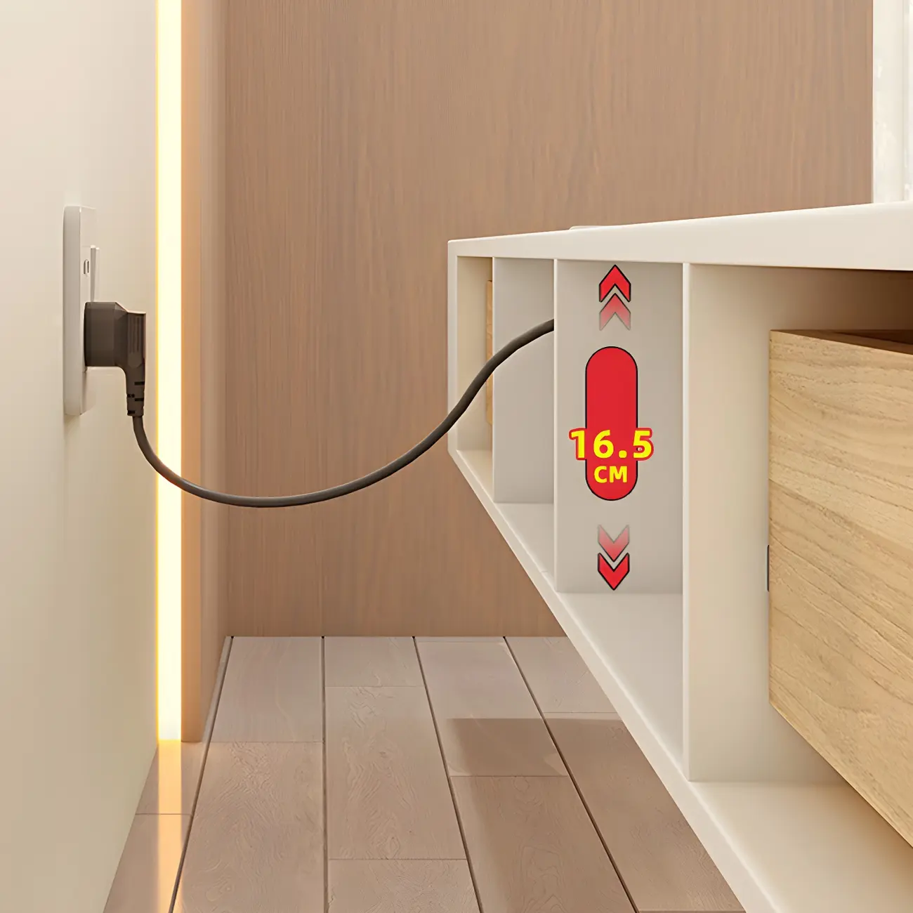 Modern Wooden Mueble Flotante Para TV Stand with Storage Image - 9 | homeyfad