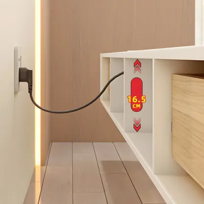 Modern Wooden Mueble Flotante Para TV Stand with Storage Image - 9
