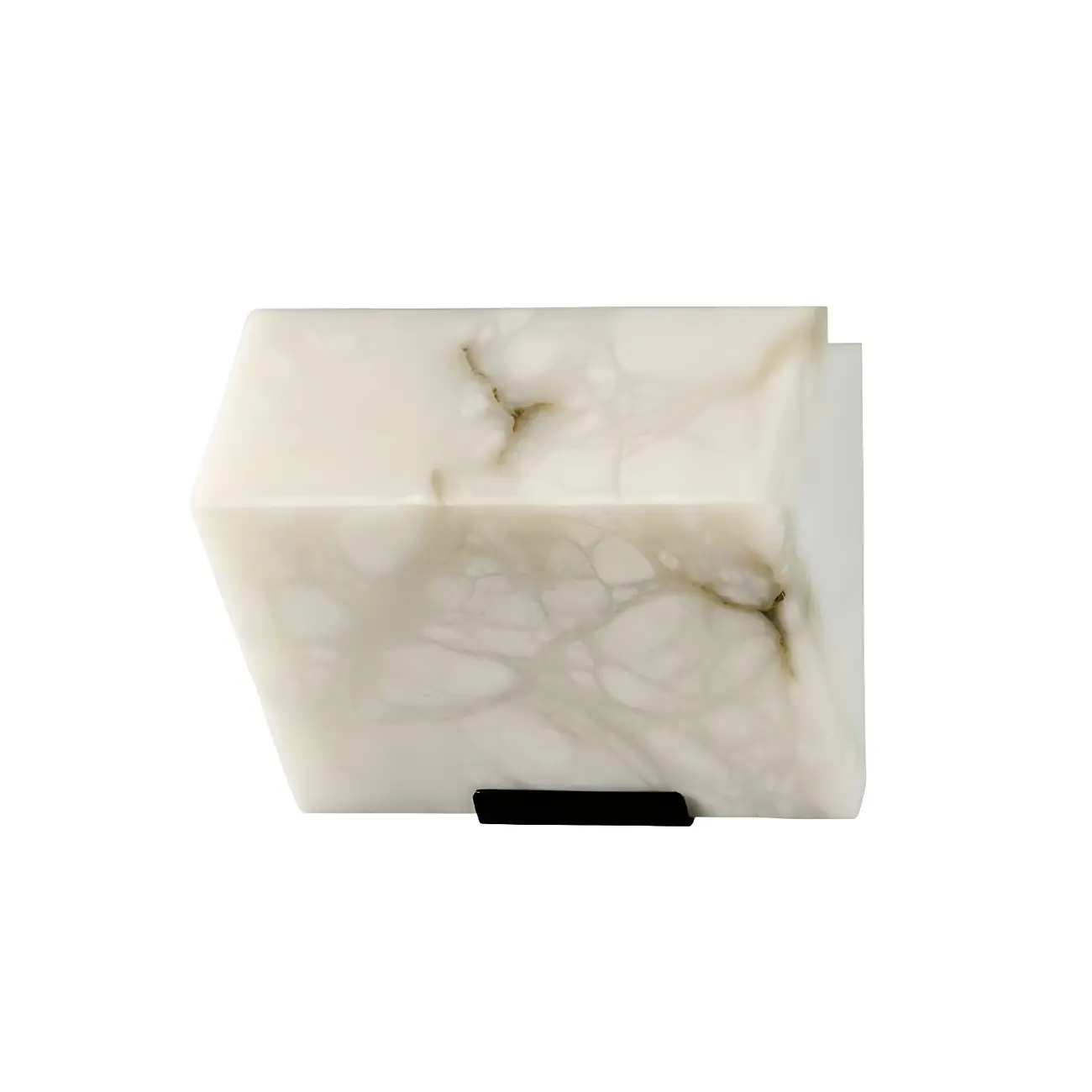 Geometric White Stone Indoor Wall Light in Hardwired Image - 6 | homeyfad