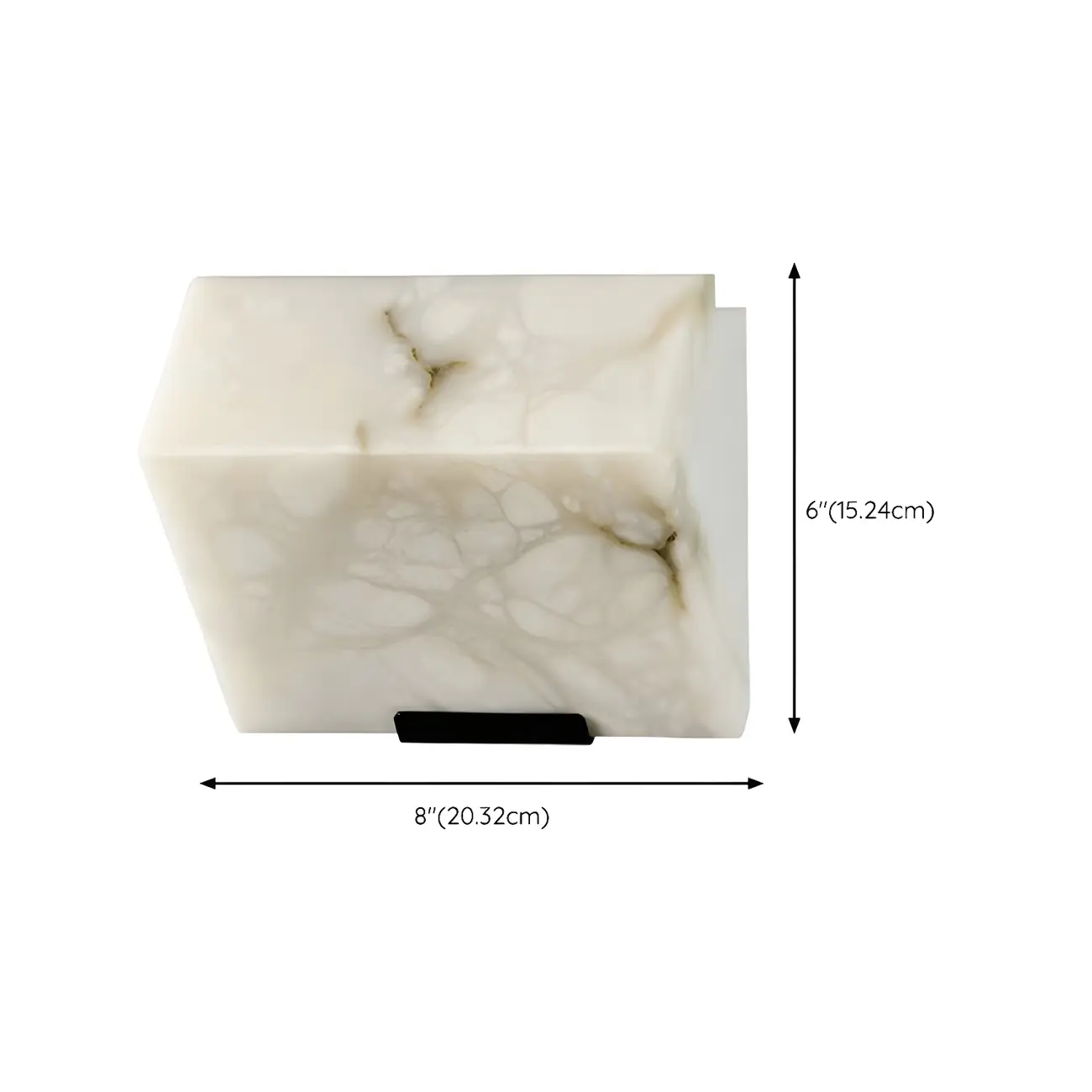 Geometric White Stone Indoor Wall Light in Hardwired #size | homeyfad