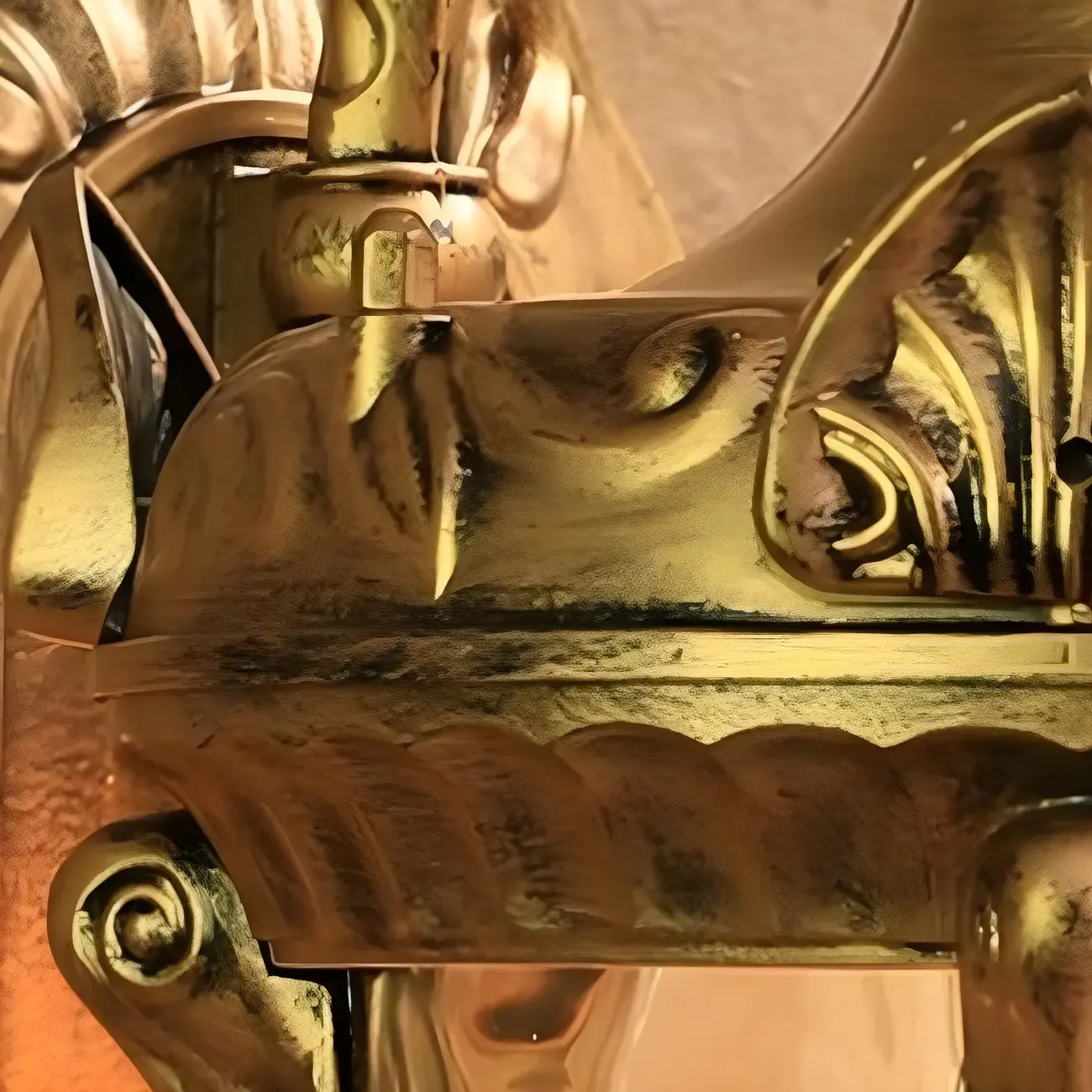 Vintage Bronze Water Ripple Glass Outdoor Wall Lantern Light 