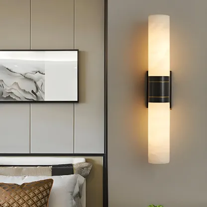 Modern LED Wall Light with Stone Shade for Home Decor Image - 2