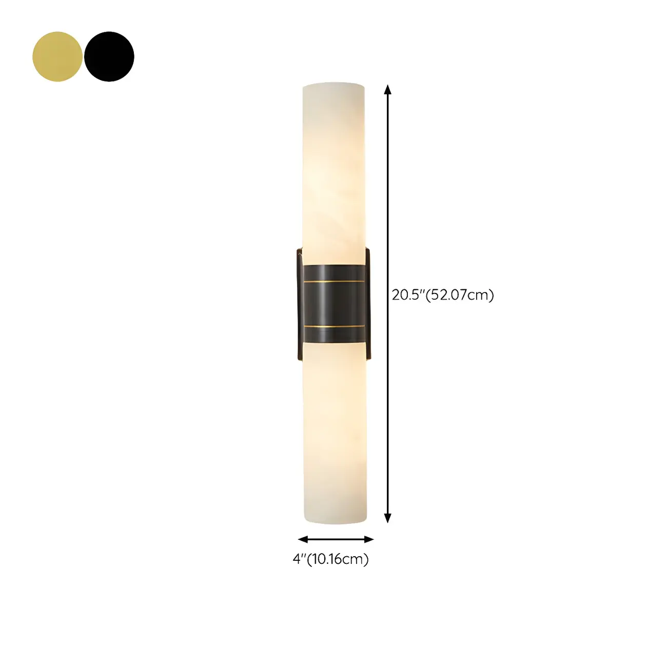 Modern LED Wall Light with Stone Shade for Home Decor #size | homeyfad