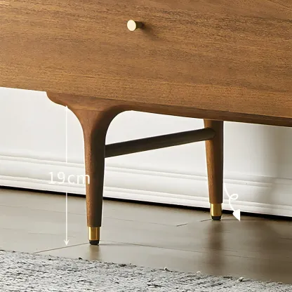 Retro Wooden Vertical Dresser with Soft Close Drawers & Storage Image - 8