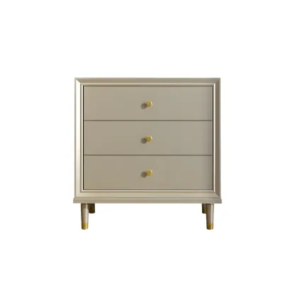 Modern Wooden Dresser with Gold Handles for Bedroom Image - 10
