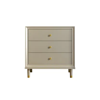 Modern Wooden Dresser with Gold Handles for Bedroom Image - 15
