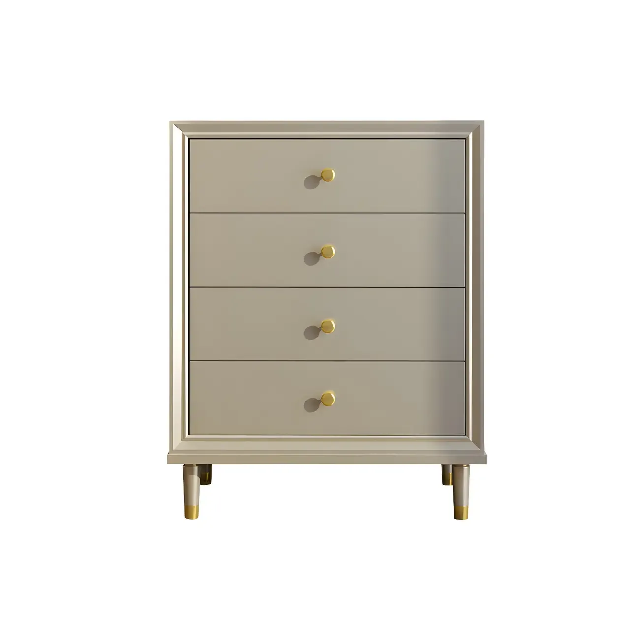 Modern Wooden Dresser with Gold Handles for Bedroom Image - 16