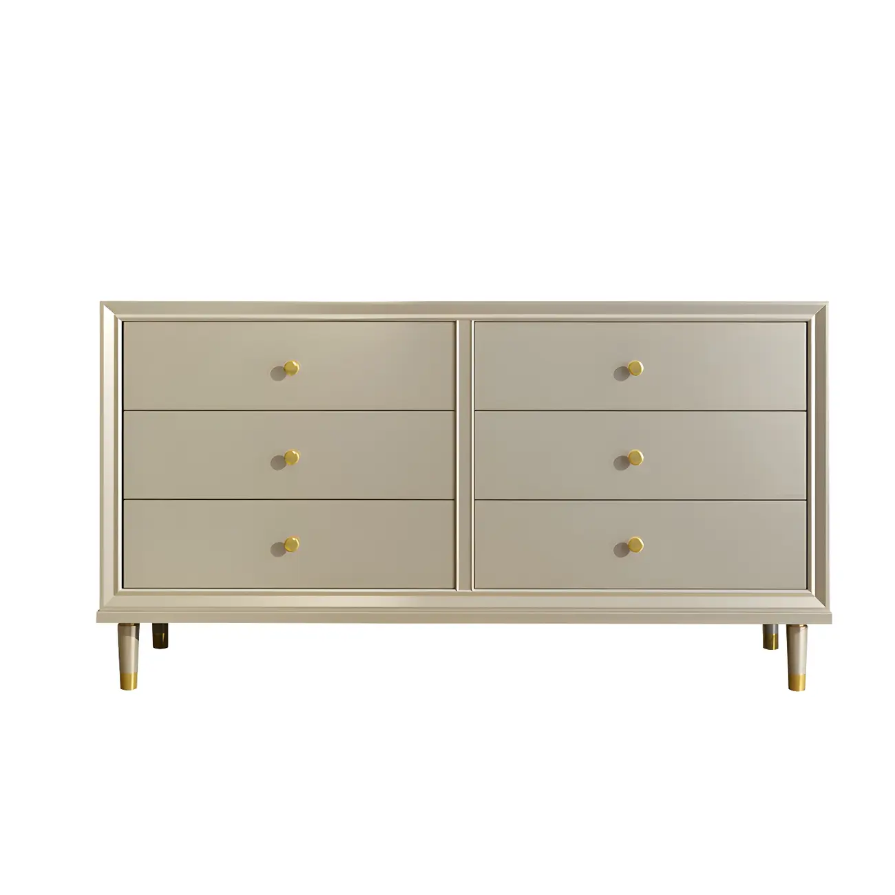 Modern Wooden Dresser with Gold Handles for Bedroom Image - 18 | homeyfad