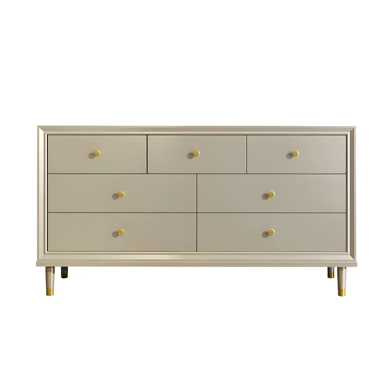 Modern Wooden Dresser with Gold Handles for Bedroom Image - 19 | homeyfad