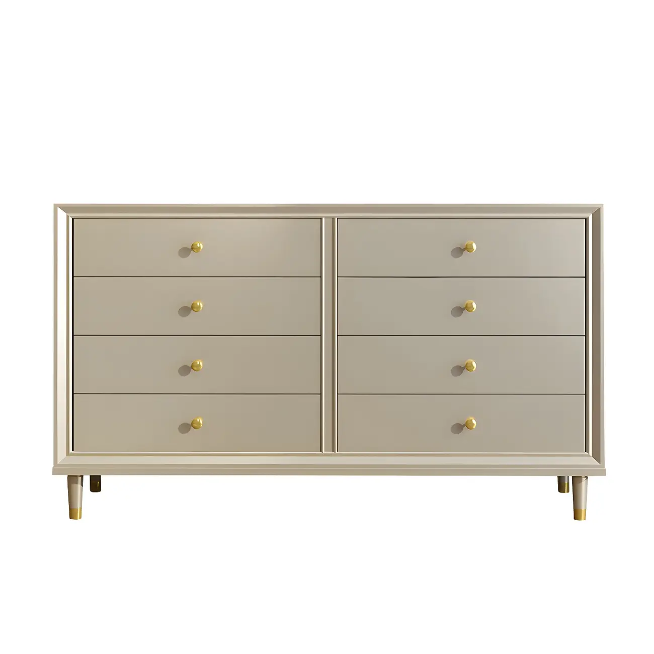 Modern Wooden Dresser with Gold Handles for Bedroom Image - 20 | homeyfad