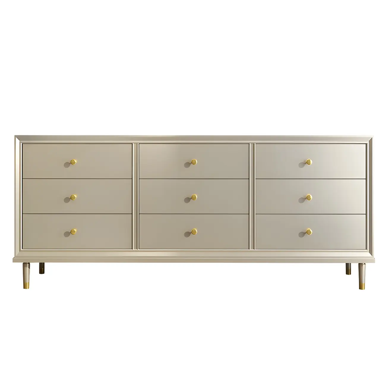 Modern Wooden Dresser with Gold Handles for Bedroom Image - 21 | homeyfad