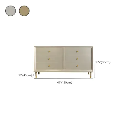 Modern Wooden Dresser with Gold Handles for Bedroom #size